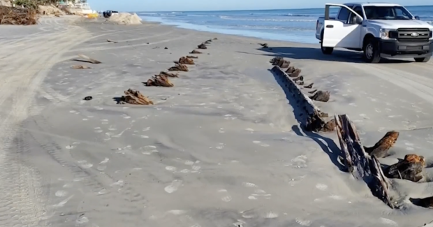 Mysterious 24-metre structure discovered under sand on Florida beach – National