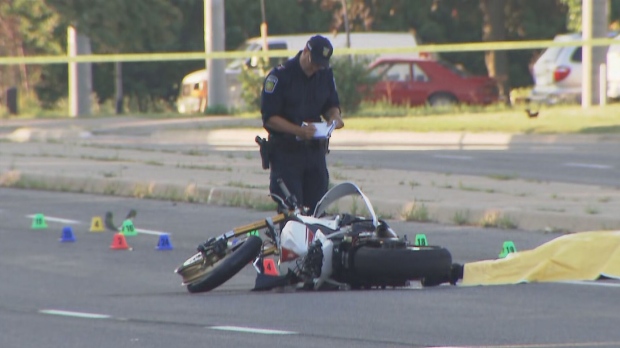 Motorcyclist dead after crash in Brampton, Ont.