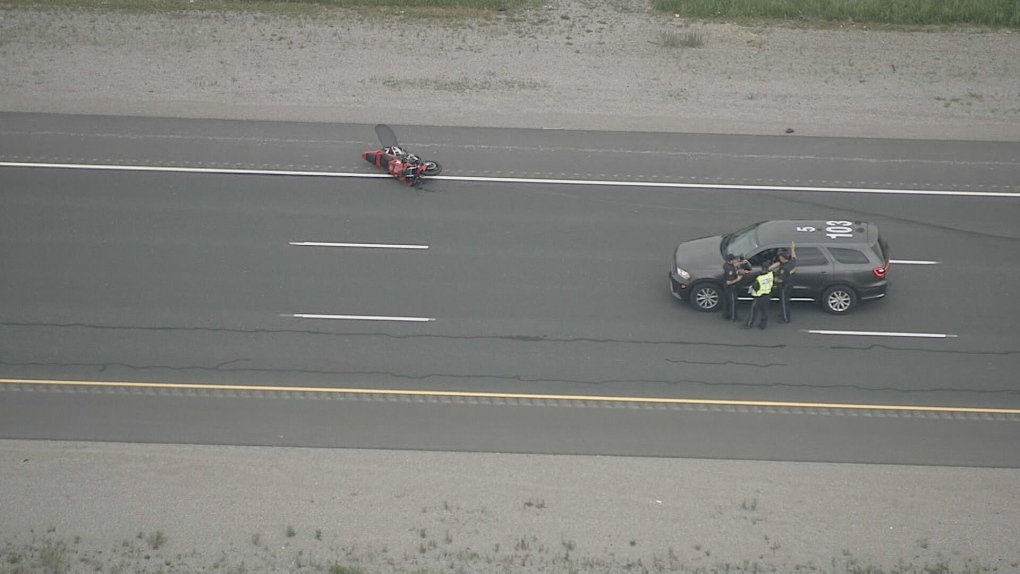 Hwy. 407 crash: Motorcycle rider rushed to hospital