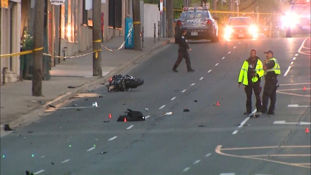 Motorcyclist pronounced dead after colliding with vehicle in midtown Toronto