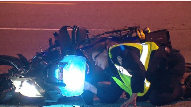 1 person critically injured in North York crash involving a motorcycle