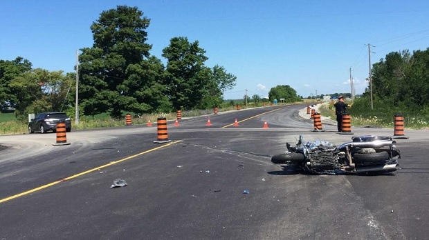 Part of Hwy. 12 near Brock closed after motorcycle crash: OPP