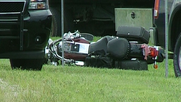 Man in critical condition after motorcycle crash