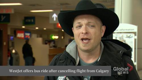 Passengers offered bus ride after WestJet cancelled flight due to maintenance