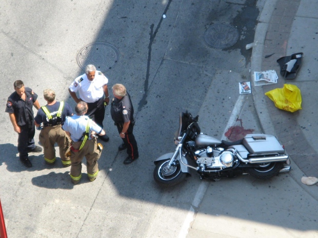 Three people injured after motorcycle accident