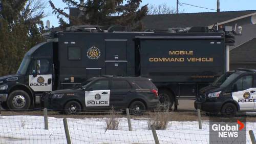 Huge police presence on rural property east of Chestermere