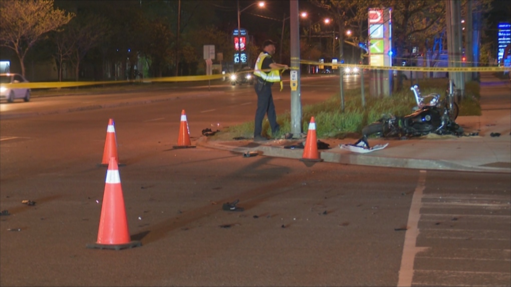Motorcycle crash in Toronto kills man, 55