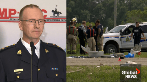 Manitoba crash: RCMP say initial findings show bus entered semi-truck’s right-of-way, expect full investigation to take 3 months