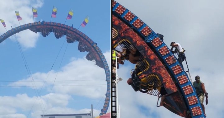 Roller-coaster riders trapped upside down for hours at Wisconsin festival – National