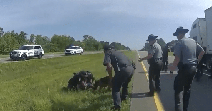Officer fired after bodycam video shows him releasing dog on Black man – National