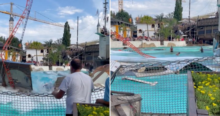 Video captures moment German theme park attraction collapses, injuring 7 – National