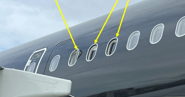 Plane takes off with missing window panes, only discovered at 10,000 feet – National