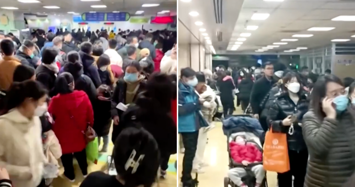 Hundreds line up in China hospital as respiratory illness surges, video shows – National