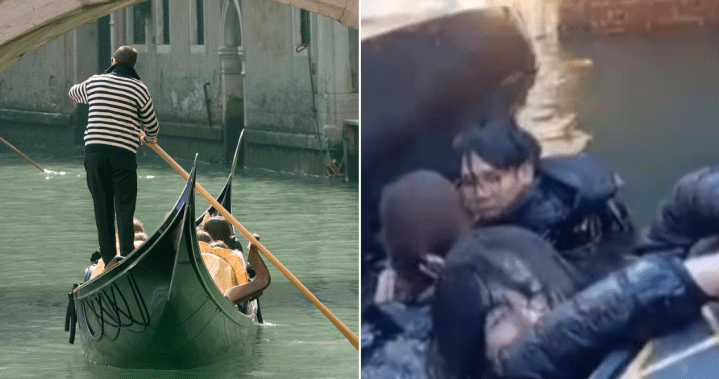 Selfie-taking tourists refuse to sit down, end up capsizing Venice gondola – National