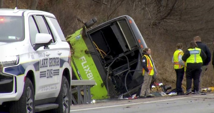 Most passengers on fatal New York bus crash were Canadian, officials say