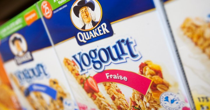 Quaker cereals, granola bars recalled in Canada over salmonella risk – National