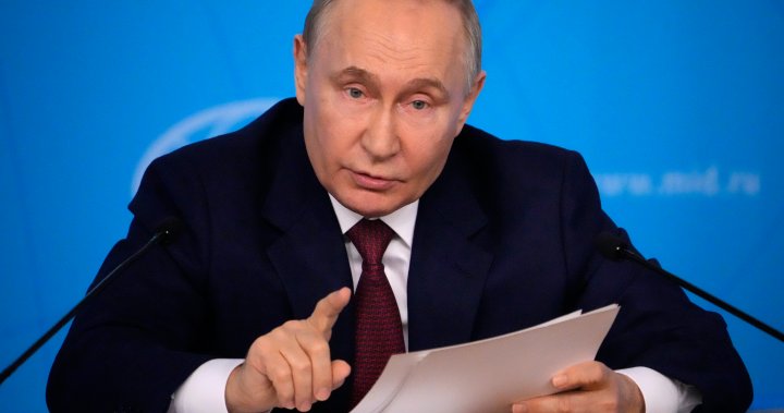Putin lays out conditions for ceasefire, includes Ukraine dropping NATO bid – National