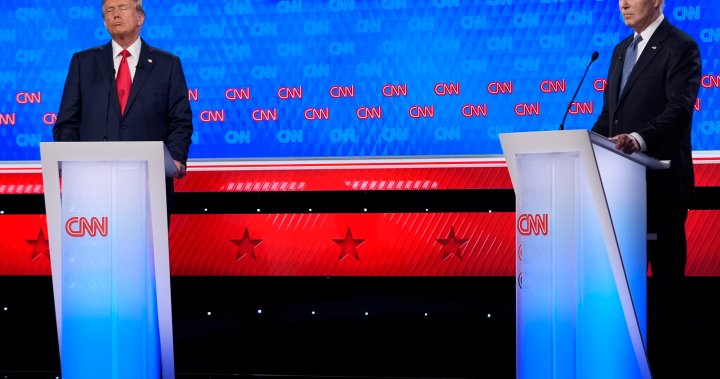 At U.S. presidential debate, Biden tries to confront Trump – National
