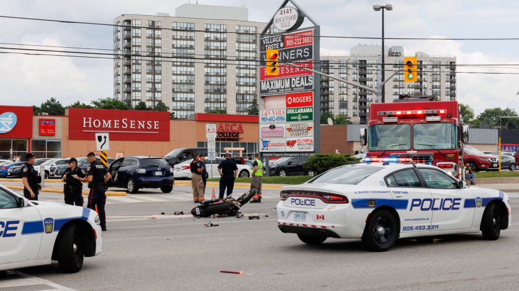 Mississauga collision leaves motorcyclist with critical injuries