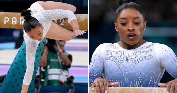 Simone Biles says ‘weird’ crowd affected Olympic final after falling on beam – National