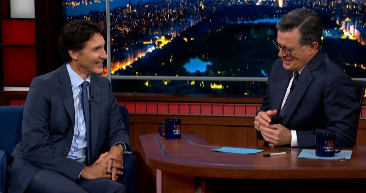 Justin Trudeau on Stephen Colbert: It’s a ‘tough time’ for Canadians – National