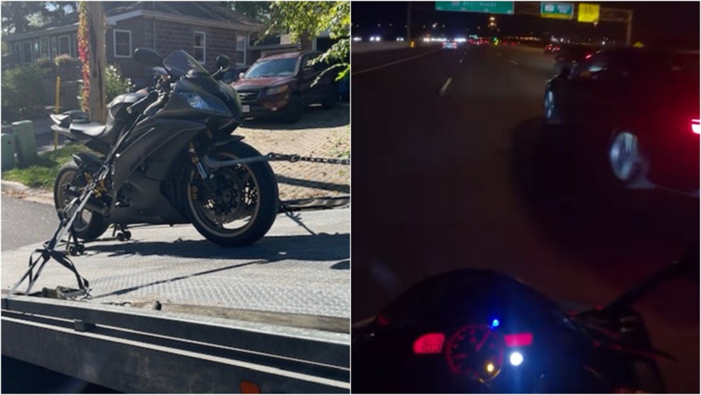 Ontario motorcyclist films himself speeding, gets charged: police