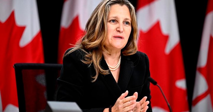 ‘Vast majority’ of Liberal caucus supports Trudeau: Freeland – National