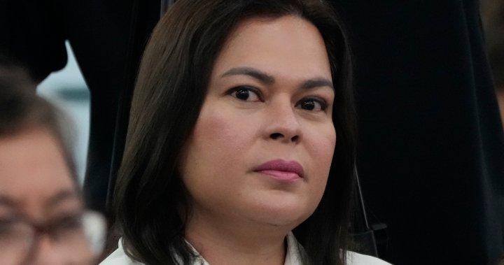 Philippine VP says she hired assassin to kill president if she is killed – National