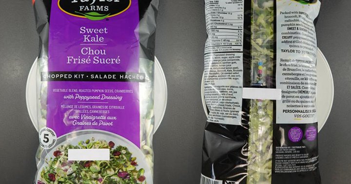 Salad kits recalled in Canada due to salmonella risk