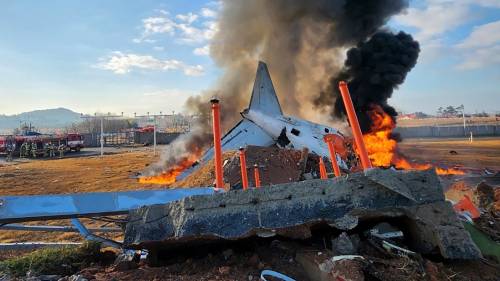 South Korea plane crash: 179 killed, 2 survive after fatal runway incident