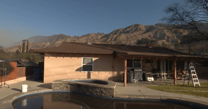 Armed with garden hose, L.A. resident saves home from wildfire – National