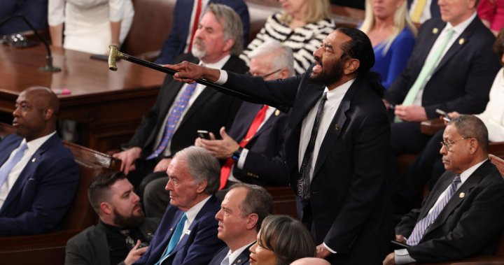 ‘This is not normal’: Acts of protest at Donald Trump’s address – National